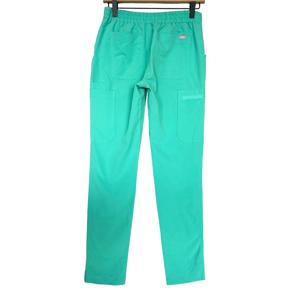 Figs Yola High-Rise Slim Stretch Lagoon Anti-Wrinkle Scrub Trouser Pant Size XXS - Picture 8 of 11